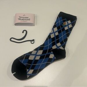 Vivienne Westwood Blue and Black Argyle Socks